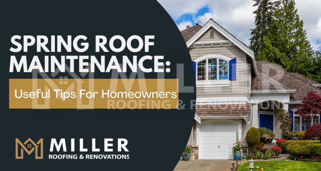 Spring roof maintenance tips for homeowners - beautiful house with landscaped yard