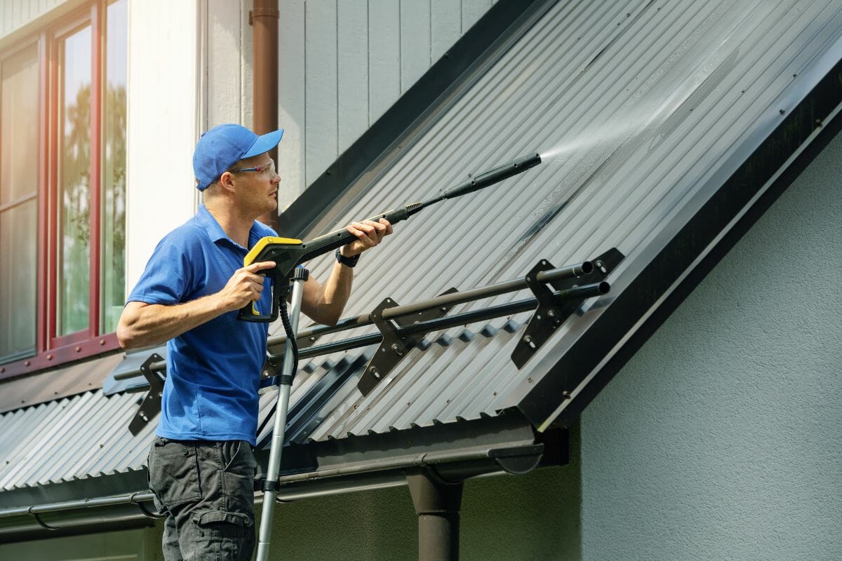 how to clean a metal roof 