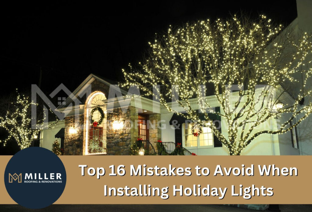 installing holiday lights