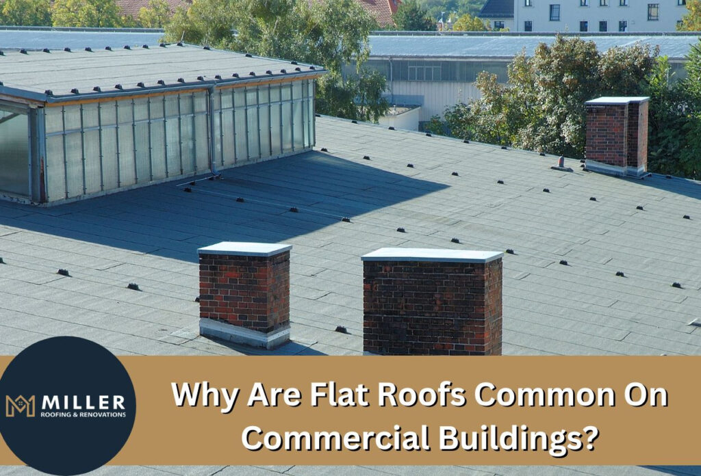 why are flat roofs common on commercial buildings​
